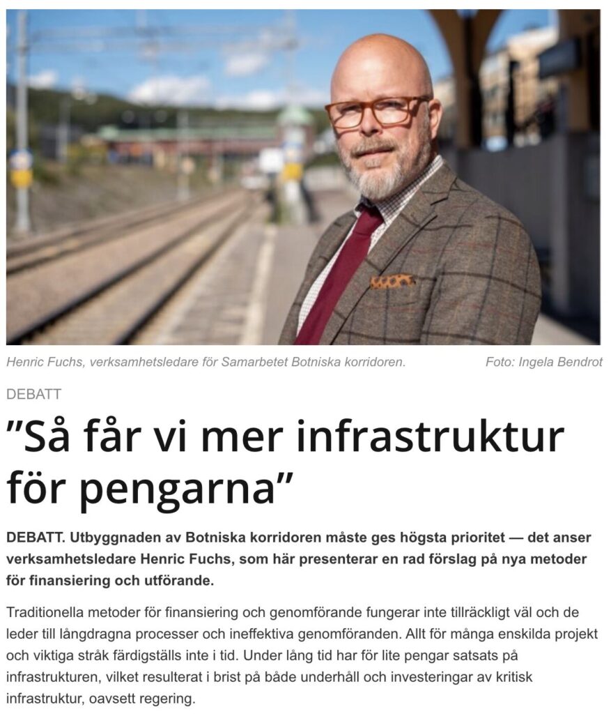 Positivt med mer pengar till infrastrukturen – men vi behöver också mer infrastruktur för pengarna!